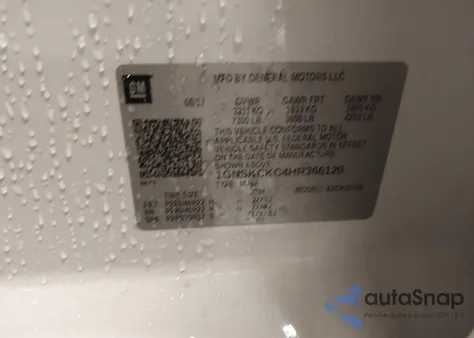 2017 Chevrolet Tahoe Premier z USA, uszkodzony, nr VIN 1GNSKCKC4HR366120